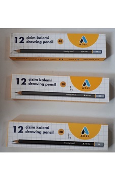 Dereceli Kalem 2 B-3 B-4 B Adel Marka 12 Ser Adetli 3 Kutu Dereceli Kalem 2 B-3 B-4 B Adel Marka 12 Ser Adetli 3 Kutu