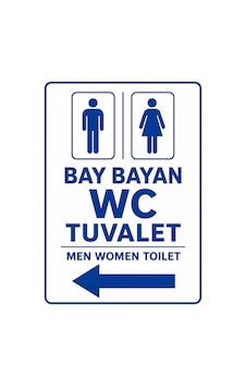 Bay Bayan Wc Tuvalet 21x30cm Pvc Isg Levha V3 Bay Bayan Wc Tuvalet 21x30cm Pvc Isg Levha V3