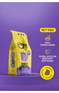 Kityus Lavanta Kokulu İnce Taneli Tozsuz Topaklaşan Bentonit Kedi Kumu 10 KG Kityus Lavanta Kokulu İnce Taneli Tozsuz Topaklaşan Bentonit Kedi Kumu 10 KG