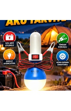 12v Timsah Kıskaçlı Led Kamp Lambası Anahtarlı Akü Bağlantılı Acil Aydınlatma 12v Timsah Kıskaçlı Led Kamp Lambası Anahtarlı Akü Bağlantılı Acil Aydınlatma