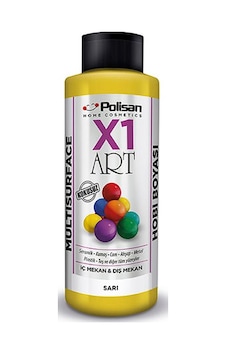 Polisan X1 Art Multisurface Hobi Boyası Sarı 120 ml