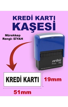 Kredi Kartı Kaşesi, 912 51mm 19mm Otomatik Kaşe Siyah Kredi Kartı Kaşesi, 912 51mm 19mm Otomatik Kaşe Siyah