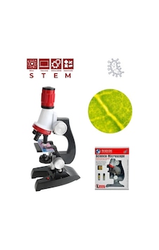 Temel Işıklı Bilimsel Çocuk Mikroskobu 100x 400x 1200x, Stem Eğitim Ve Deney Seti