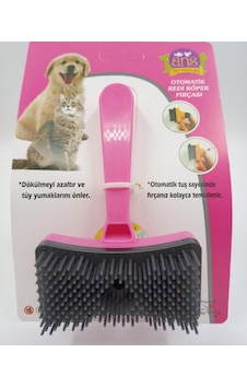 Ans Kedi Köpek Tuşlu Otomatik Tüy Toplayıcı Tarak Pembe Ans Kedi Köpek Tuşlu Otomatik Tüy Toplayıcı Tarak Pembe