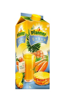 Pfanner C+d+a Meyve Suyu 2 Lt Ananas Ve Havuç Aromasıyla Zenginleştirilmiş