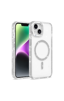 Apple iPhone Uyumlu 13 Kılıf M-safe Şarj Özellikli Zore Tera Silikon Kapak - Şeffaf
