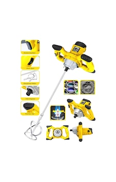 Dragro DRG-3000KRŞT 3000 W Bakir Sargi 6 Kademe Elektirikli Alçı Boya Ve Harç Karıştırıcı Sarı Dragro DRG-3000KRŞT 3000 W Bakir Sargi 6 Kademe Elektirikli Alçı Boya Ve Harç Karıştırıcı Sarı