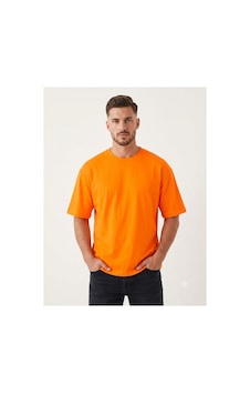 Neco Giyim Unisex Oversize Geniş Kesim %100 Pamuk Yumuşak Dokulu Basic Bisiklet Yaka Tişört Turuncu Neco Giyim Unisex Oversize Geniş Kesim %100 Pamuk Yumuşak Dokulu Basic Bisiklet Yaka Tişört Turuncu