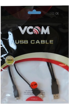 Vcom Usb 2.0 2-Mini Usb 5Pin Black 0.3M Vcom Usb 2.0 2-Mini Usb 5Pin Black 0.3M