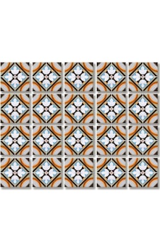 Tink Moroccan 2 Metraj Desenli Pvc Karo 10 X 10 Cm 20'li Paket Çok Renkli