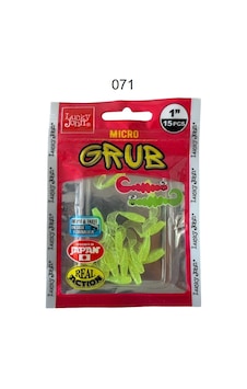 Lucky John Micro Grub 1'' 2.5cm Silikon Yem 15'li Paket 071 Lucky John Micro Grub 1'' 2.5cm Silikon Yem 15'li Paket 071