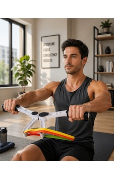 Evde Spor İçin Direnç Bantlı Üst Vücut Egzersiz Aleti Acı Kahverengi