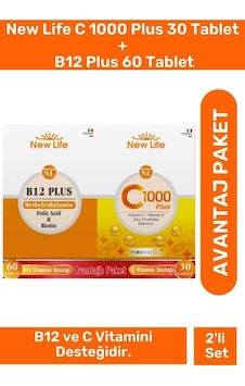 Newlife B12 Plus 60 Tablet + C1000 Plus 30 Tablet Newlife B12 Plus 60 Tablet + C1000 Plus 30 Tablet
