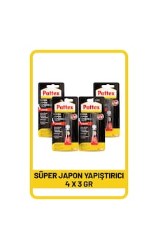 Pattex Japon Yapıştırıcısı 4 x 3 G Pattex Japon Yapıştırıcısı 4 x 3 G