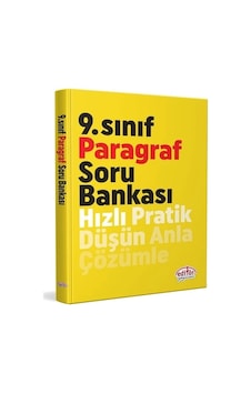 Editör Yayınları Editör Yayınevi 9. Sınıf Paragraf Soru Bankası Editör Yayınları Editör Yayınevi 9. Sınıf Paragraf Soru Bankası