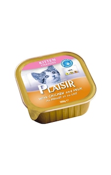 Plaisir Tavuklu ve Sütlü Pate Konserve Yavru Kedi Maması 100 G
