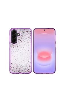 Maks Technology Samsung Galaxy Uyumlu A57 Kılıf Airbag Tasarımlı Damla Taşlı Şeffaf Mkst Pera Silikon Kapak - Mor Maks Technology Samsung Galaxy Uyumlu A57 Kılıf Airbag Tasarımlı Damla Taşlı Şeffaf Mkst Pera Silikon Kapak - Mor