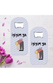 İyiyim Yaa Özel Tasarımlı Oval Uzun Açacaklı Magnet İyiyim Yaa Özel Tasarımlı Oval Uzun Açacaklı Magnet