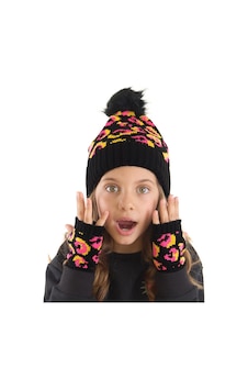Denokids Mshb&g Pembe Leopar Kız Bere Eldiven Takım