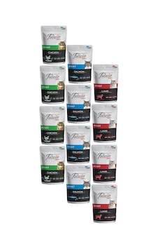Felicia Somonlu Tahılsız Pouch Yetişkin Kedi Maması 4 x 85 G + Kuzulu 4 x 85 G + Tavuklu 4 x 85 G Felicia Somonlu Tahılsız Pouch Yetişkin Kedi Maması 4 x 85 G + Kuzulu 4 x 85 G + Tavuklu 4 x 85 G