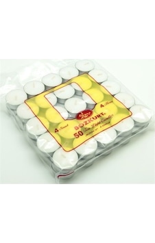 Tealight Mum Beyaz 50' Li Bozkurt Mum