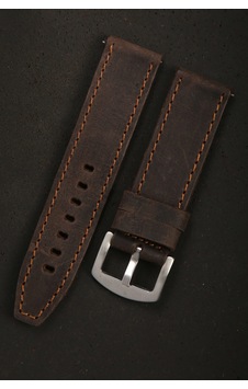 Hakiki Deri 22mm Akıllı Pimli Saat Kordonu Kahverengi 15582291