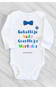 Tuğbababy Baby Bebekliğe Veda Uzun Kol Çıtçıtlı Bebek Body Kız Erkek Beyaz Tuğbababy Baby Bebekliğe Veda Uzun Kol Çıtçıtlı Bebek Body Kız Erkek Beyaz
