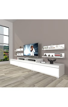 Decoraktiv Ekoflex 270r Mdf Tv Ünitesi Tv Sehpası Beyaz Decoraktiv Ekoflex 270r Mdf Tv Ünitesi Tv Sehpası Beyaz