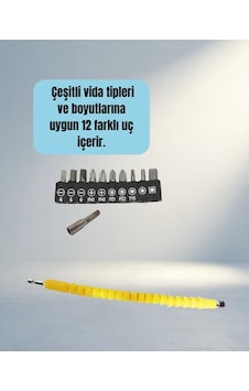 Fonksiyonel 12 Parça Vidalama Uç Seti Akrobat Tasarım Fonksiyonel 12 Parça Vidalama Uç Seti Akrobat Tasarım