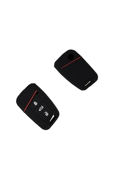 Volkswagen Passat Uyumlu Kırmızı Çizgili Silikon Kabı / Sypd54 Volkswagen Passat Uyumlu Kırmızı Çizgili Silikon Kabı / Sypd54