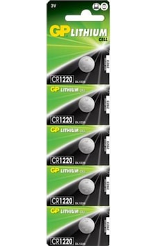 Pil 1220 Lityum Düğme Beşli Paket Gp Cr1220 Pil 1220 Lityum Düğme Beşli Paket Gp Cr1220