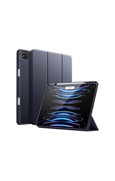 Apple Uyumlu iPad Pro 12.9 Inç 5. Ve 6. Nesil 2021 / 2022 Kalem Bölmeli Uyku Modlu Standlı Silikon Kılıf Kılıf