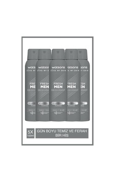 Watsons Fresh Men Pudrasız Deodorant Sprey 150 Ml X 5 Adet Watsons Fresh Men Pudrasız Deodorant Sprey 150 Ml X 5 Adet
