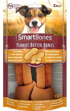 Smartbones Tavuklu Fıstık Ezmeli Medium Düğüm Kemik 2'li 158gr Smartbones Tavuklu Fıstık Ezmeli Medium Düğüm Kemik 2'li 158gr