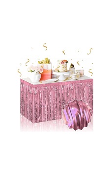 Kendinden Yapışkanlı Rose Gold Metalize Püsküllü Masa Eteği Ttt Çok Renkli Kendinden Yapışkanlı Rose Gold Metalize Püsküllü Masa Eteği Ttt Çok Renkli