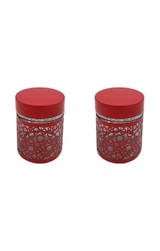 Fidex Home 2'li Renkli Cam Kavanoz Saklama Kabı 250ml Kırmızı Fidex Home 2'li Renkli Cam Kavanoz Saklama Kabı 250ml Kırmızı