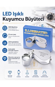 Kalemhane Tamirci Mercek Lup Büyüteç Pilli ,katlanır Kutulu Kalemhane Tamirci Mercek Lup Büyüteç Pilli ,katlanır Kutulu