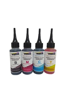 Asyaink HP Uyumlu Kartuş Dolum Mürekkep Seti 4X100 ML Asyaink HP Uyumlu Kartuş Dolum Mürekkep Seti 4X100 ML