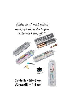 4 Adet Çatal Bıçak Kalem Makyaj Kalemi Diş Fırçası Saklama Kabı Şeffaf Çok Renkli 4 Adet Çatal Bıçak Kalem Makyaj Kalemi Diş Fırçası Saklama Kabı Şeffaf Çok Renkli