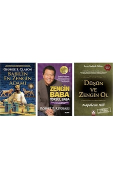 Babilin En Zengin Adami + Zengin Baba Yoksul Baba + Dusun Zengin Ol 3 Set Babilin En Zengin Adami + Zengin Baba Yoksul Baba + Dusun Zengin Ol 3 Set