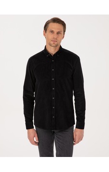 Pierre Cardin Siyah Regular Fit Uzun Kollu Gömlek 50310139-vr046 Pierre Cardin Siyah Regular Fit Uzun Kollu Gömlek 50310139-vr046