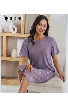 Miressa Kapri Pijama Takımı Açık Lila Miressa Kapri Pijama Takımı Açık Lila