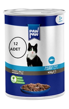Paw Paw Joleli Balık Etli Yetişkin Kedi Konservesi 12 x 400 G