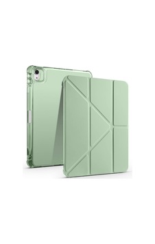 Aksesuarcim Apple iPad Uyumlu Air 11 2024 İle Uyumlu Kılıf Silikon Yumuşak Kalem Bölmeli Esnek 4 Farklı Stand Olabilen Tablet Kılıfı Yeşil Sku: Zeusb0fhj72zb1 Arka Kapak