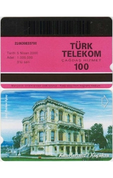 Kasırlarımız - Küçüksu Telefon Kartı 100 Kontör Türk Telekom. 5 Nisan 2000 Kasırlarımız - Küçüksu Telefon Kartı 100 Kontör Türk Telekom. 5 Nisan 2000