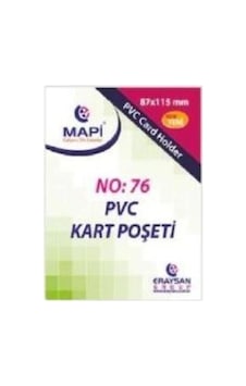 Kart Poşeti Dikey Pvc No:76 87x115 Şeffaf 910 10 39 100'lü Paket / Diğer