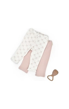 Babycosy Organik Pantolon 2li Ekru - Pudra Babycosy Organik Pantolon 2li Ekru - Pudra