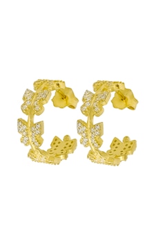 Kelebek Halka Küpe 719922 Gold Gümüş Kelebek Halka Küpe 719922 Gold Gümüş