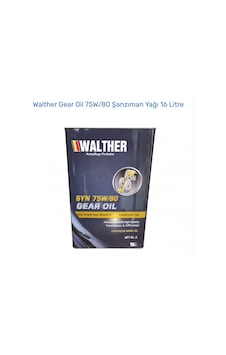 Walther Wl-2501-16 Gear Oil 75W-80 Şanzıman Yağı 16 L Walther Wl-2501-16 Gear Oil 75W-80 Şanzıman Yağı 16 L