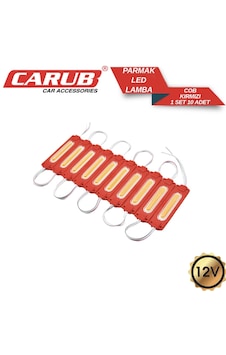 Carub Parmak Lamba 12v Cob Led 1 Set 10 Adet Kırmızı Carub Parmak Lamba 12v Cob Led 1 Set 10 Adet Kırmızı
